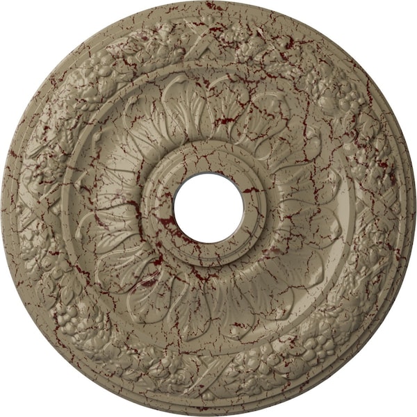 Ekena Millwork Swindon Ceiling Medallion (Fits Canopies up to 6 1/8"), 24"OD x 4"ID x 1 1/2"P, Gobi Desert Crackle CM24SWGDC - main